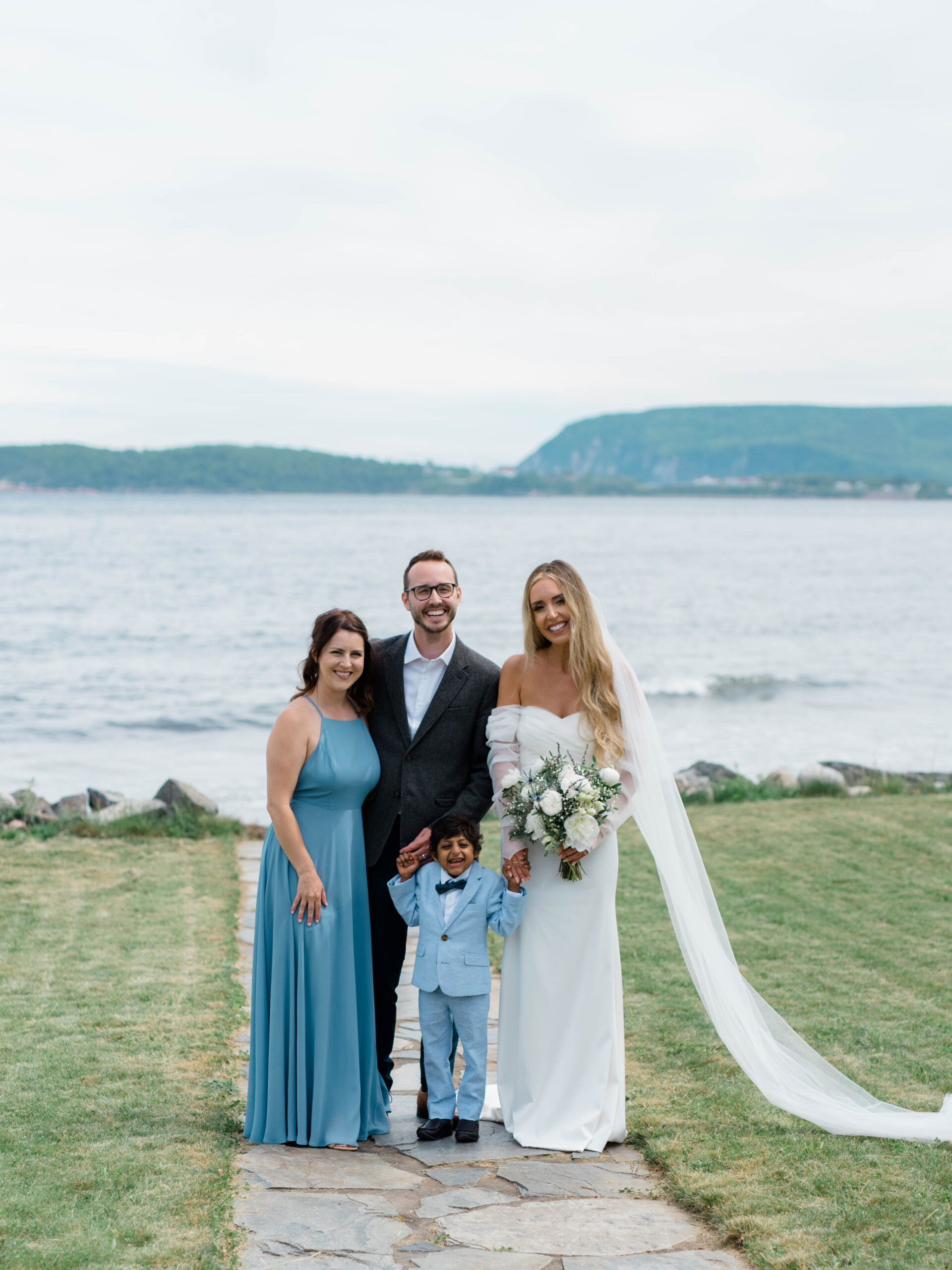 bride and family